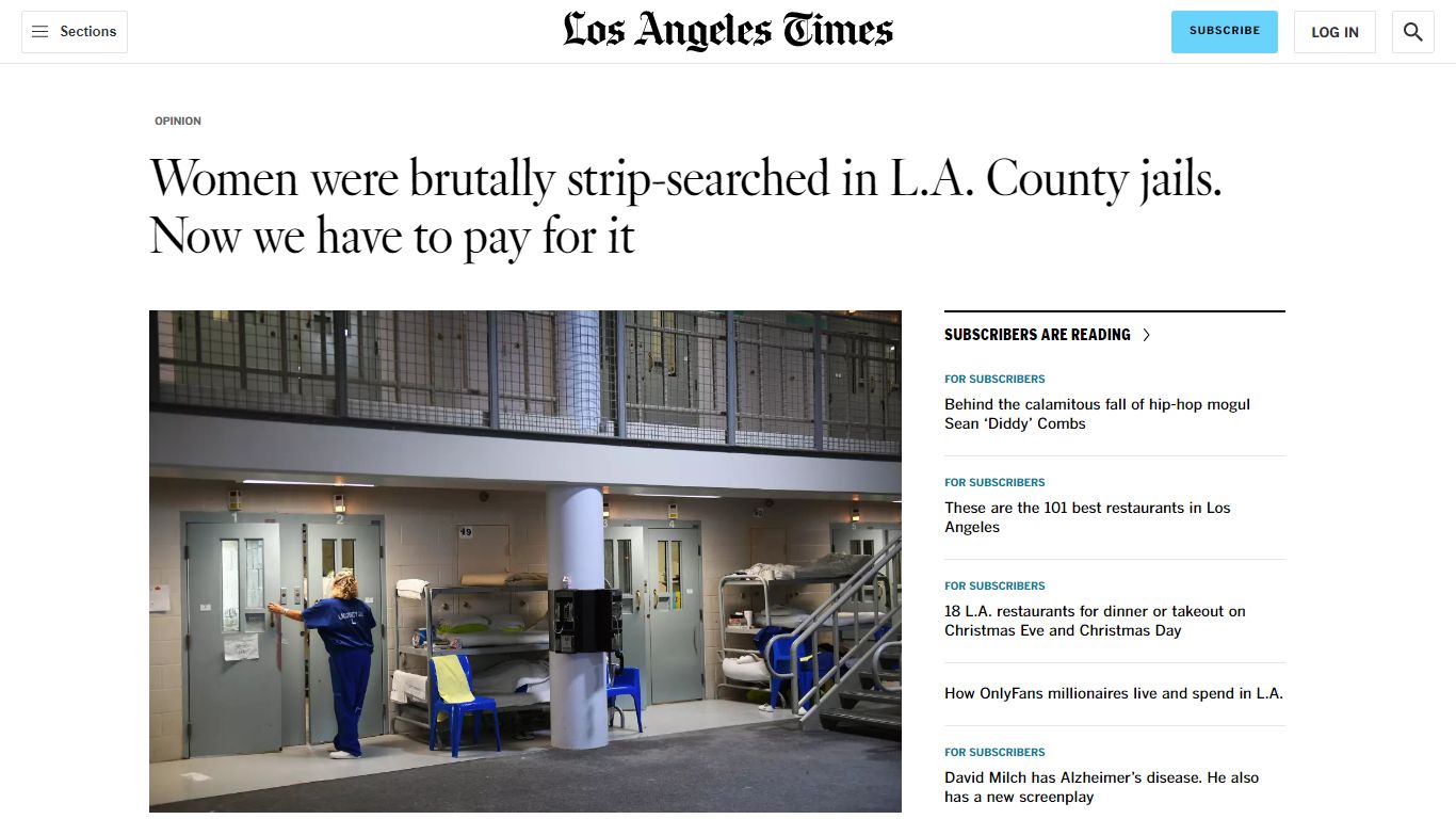 Women were brutally strip-searched in L.A. County jails. Now we have to ...
